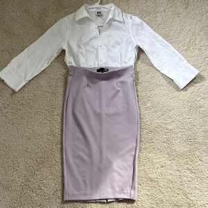 Chic Lavender Pencil Skirt